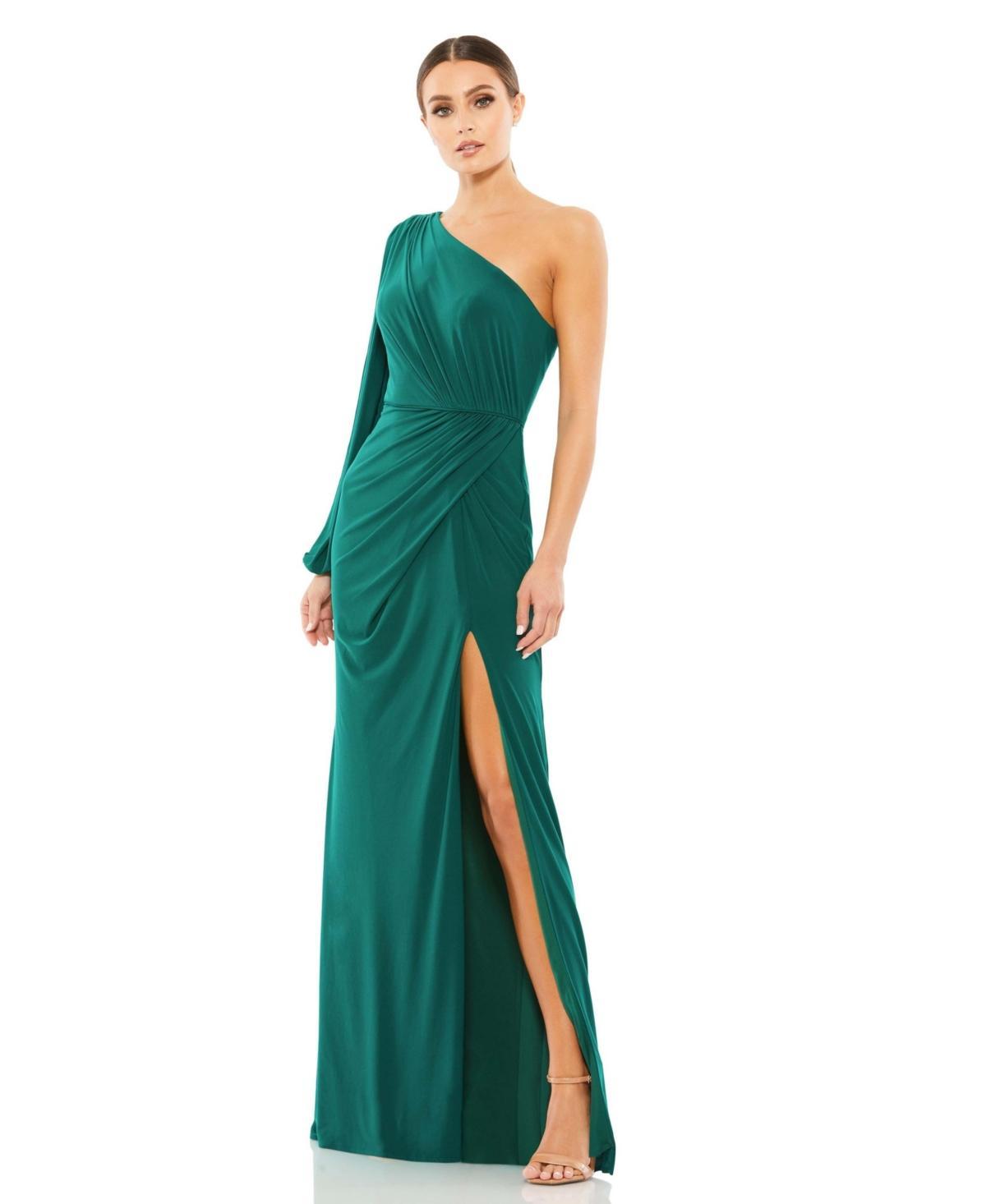 Womens Jersey One-Shoulder Column Gown Product Image