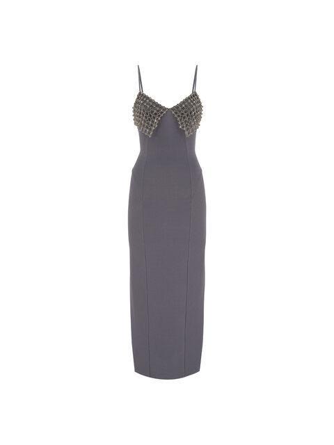 Grey midi dress Product Image
