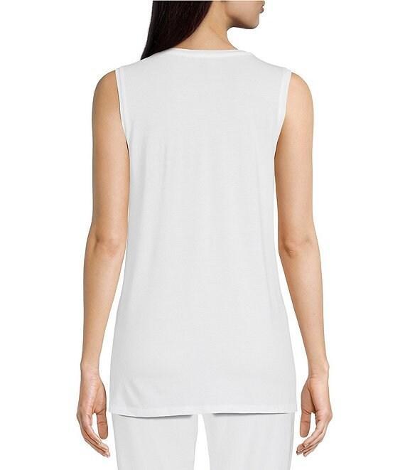 Eileen Fisher Tencel Jersey Knit Crew Neck Long Shell Product Image