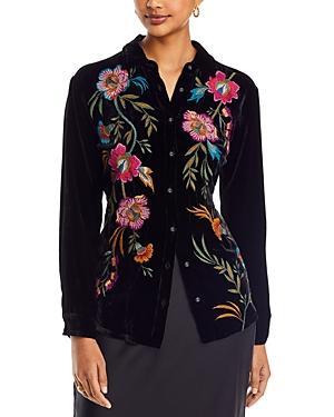 Johnny Was Sidonia Embroidered Velvet Shirt Product Image