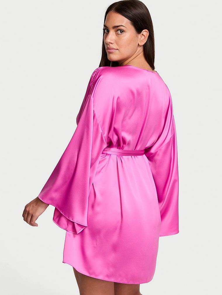 Short Satin Robe Product Image