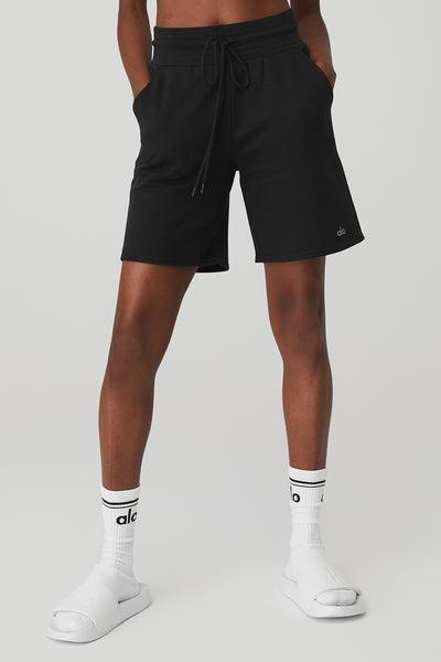 High-Waist Easy Sweat Short - Black Product Image