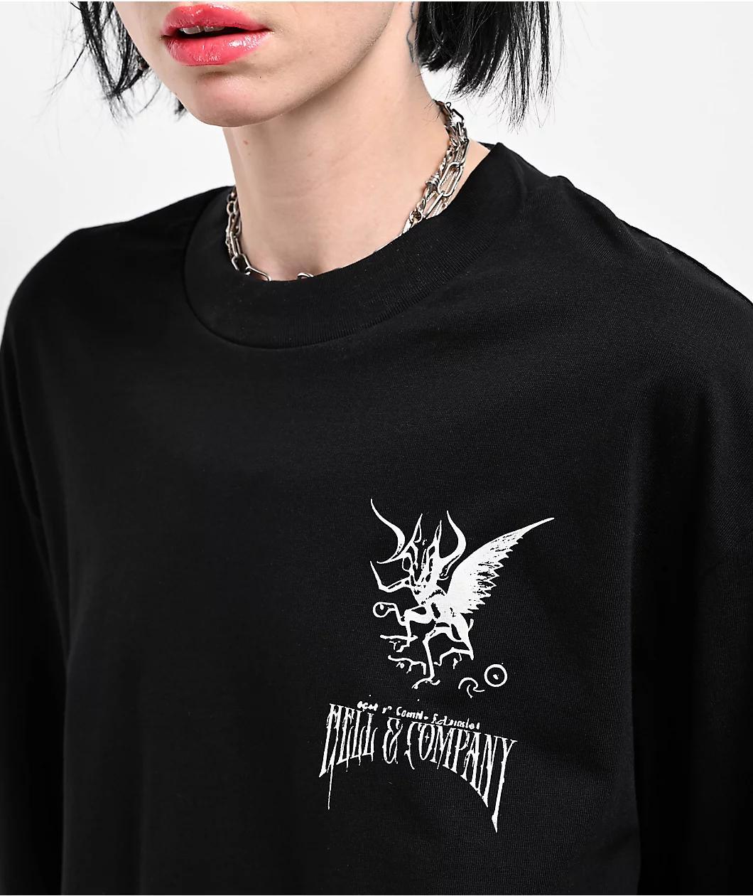 Hell & Company Call Me Black Long Sleeve T-Shirt Product Image