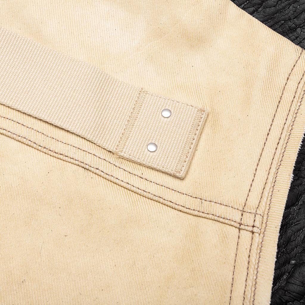 Sl Tommy Jumbo Sleeveless Denim Jacket - Parchment/Black Male Product Image