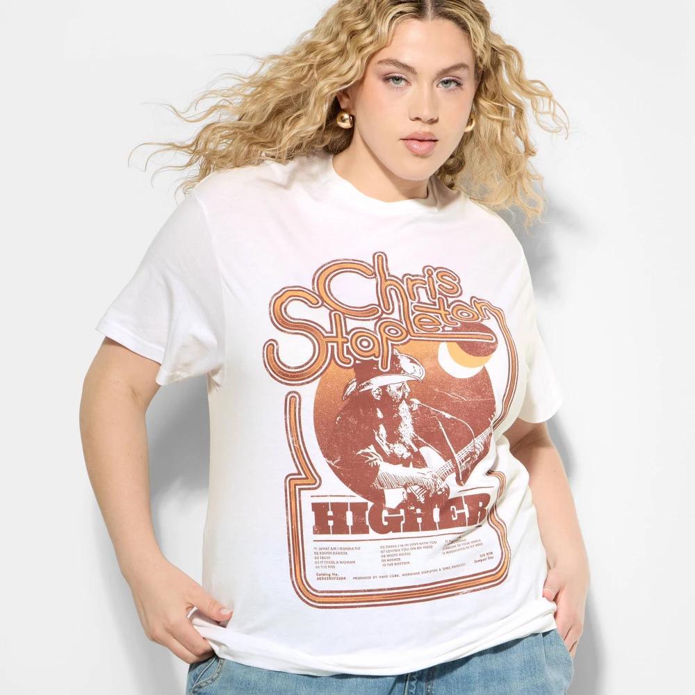 Women's Chris Stapleton Higher Short Sleeve Graphic T-Shirt - White Product Image