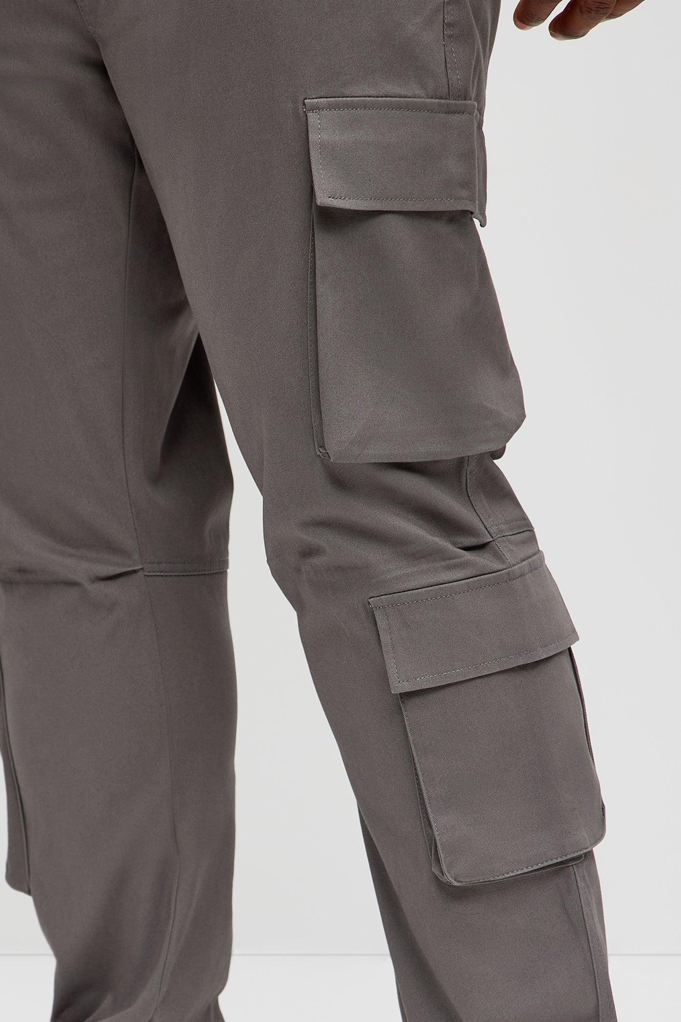 Stay On It Skinny Cargo Pants - Grey Product Image