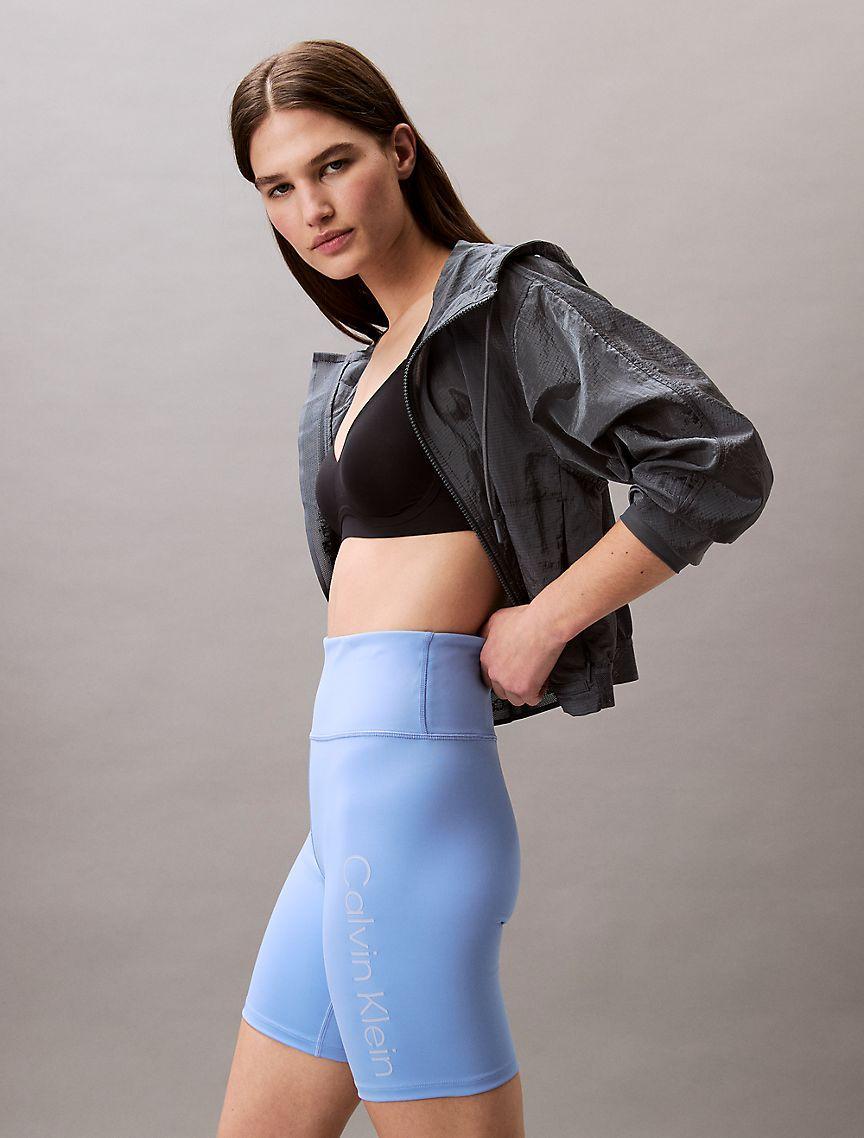 Calvin Klein Womens Modern Sport High Rise 7 Bike Shorts - Blue Product Image