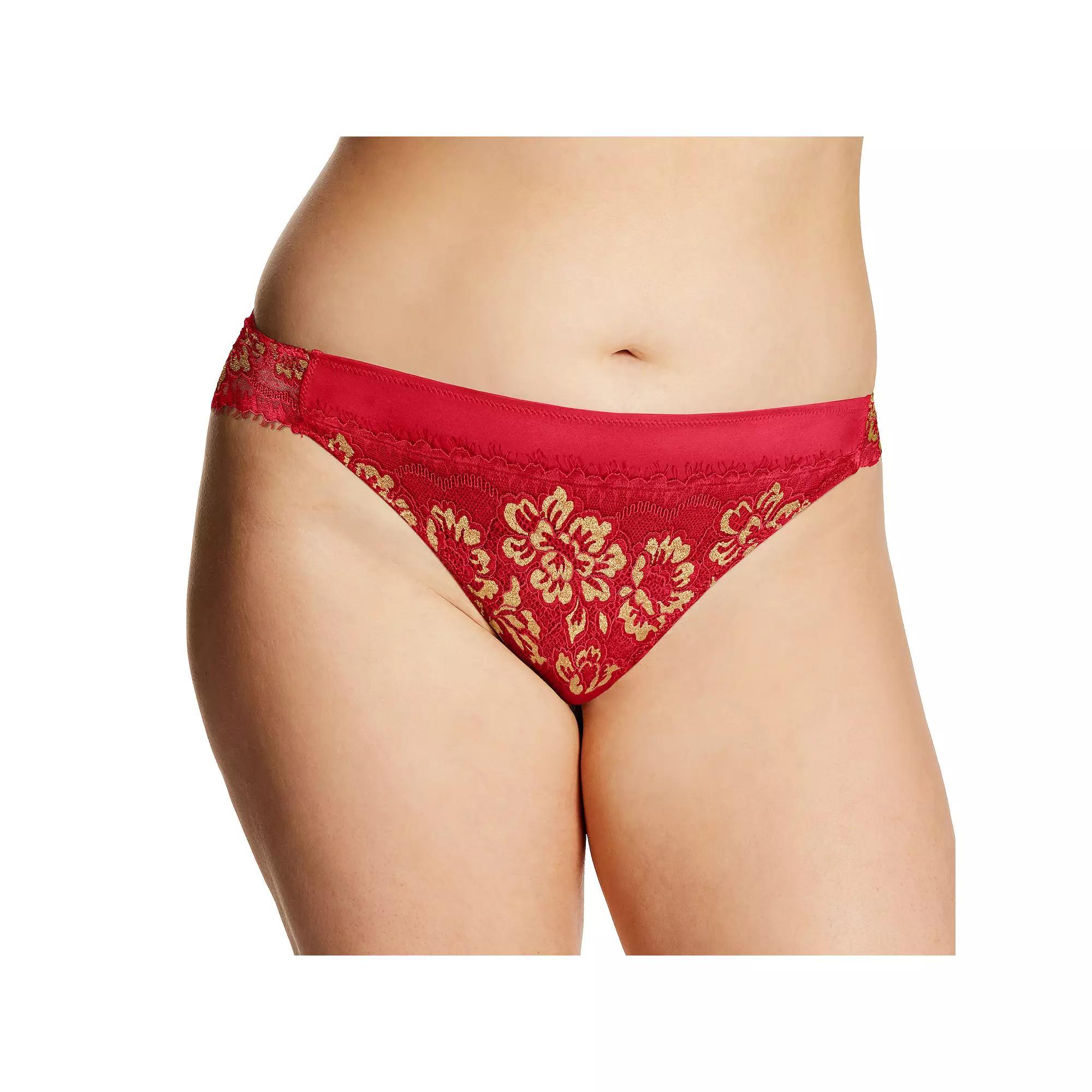 Maidenform Lace Back Tanga Underwear 40159, Women's, Size: 7, Red Sunset Gold Product Image