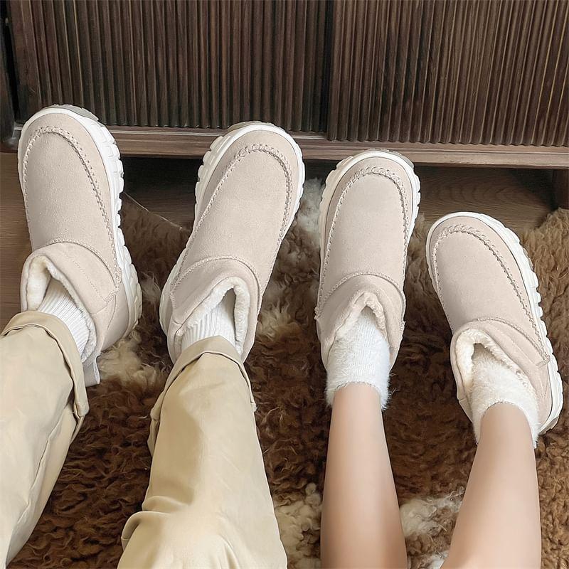 Fleece-Lined Short Snow Boots Product Image