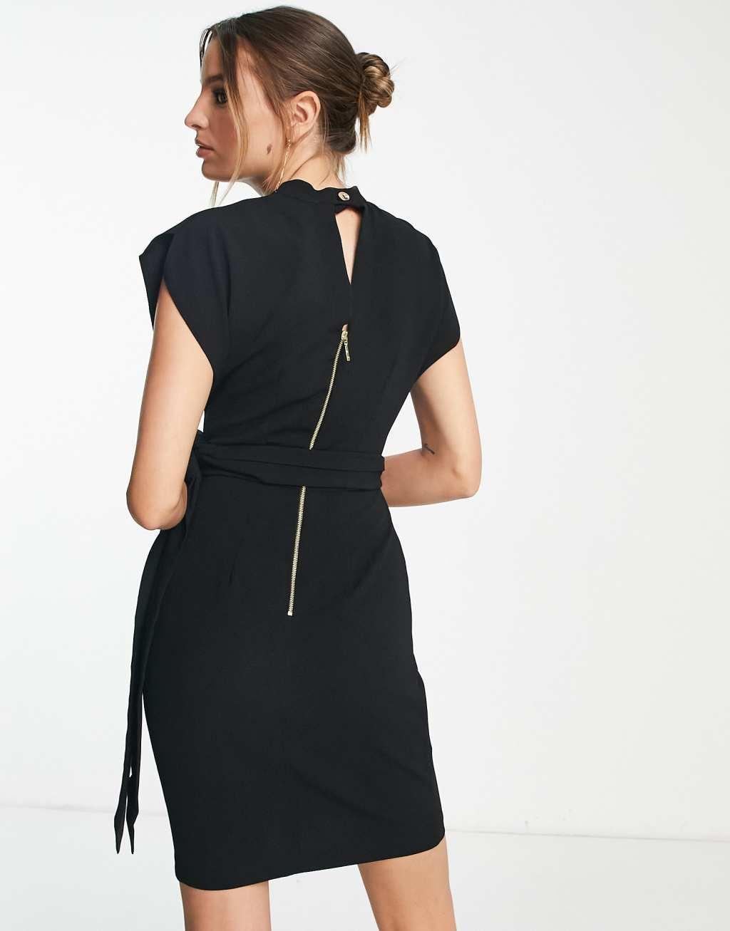 Closet London Tall belted tie waist mini dress Product Image