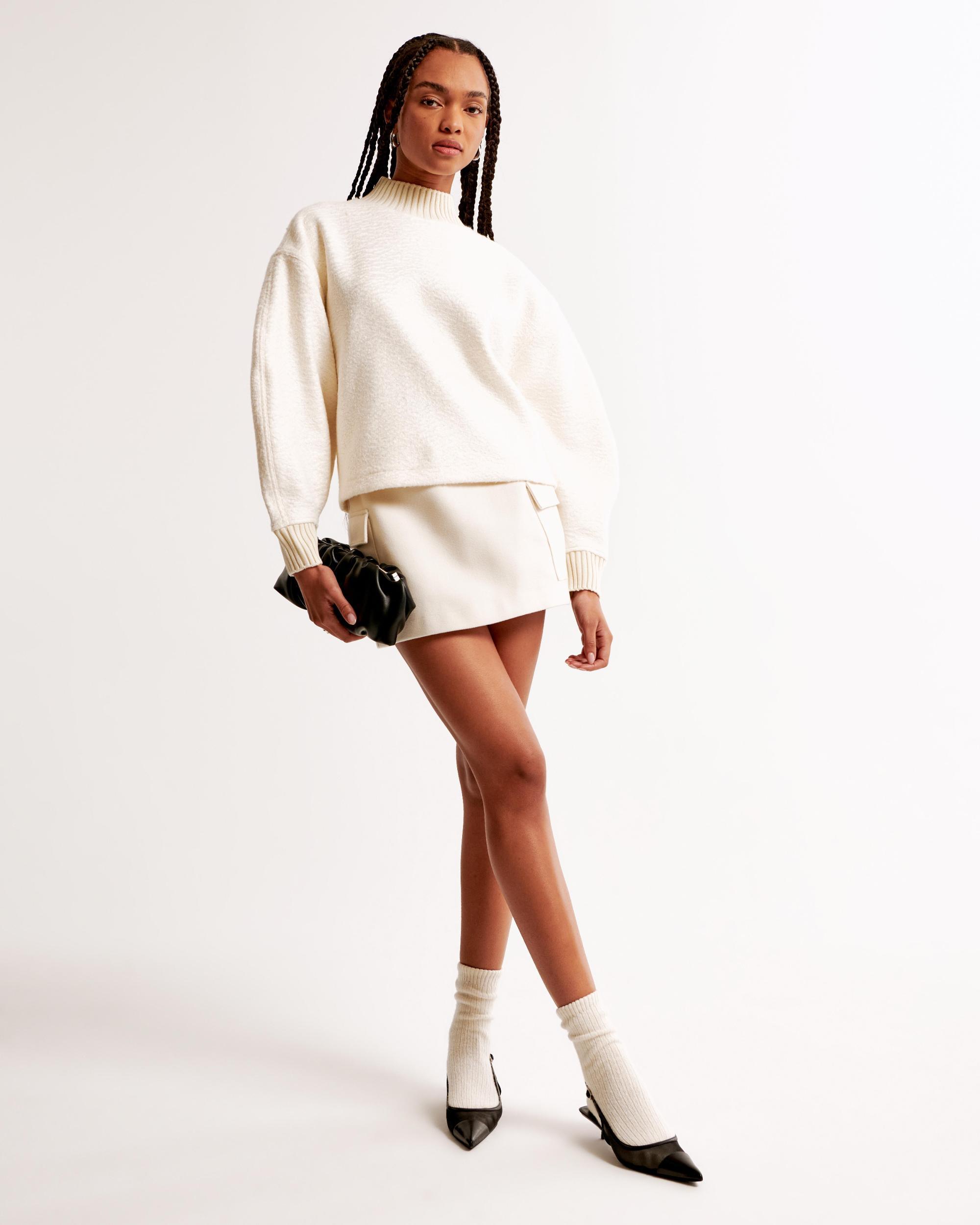 Boucle Fleece Mock Crew Product Image