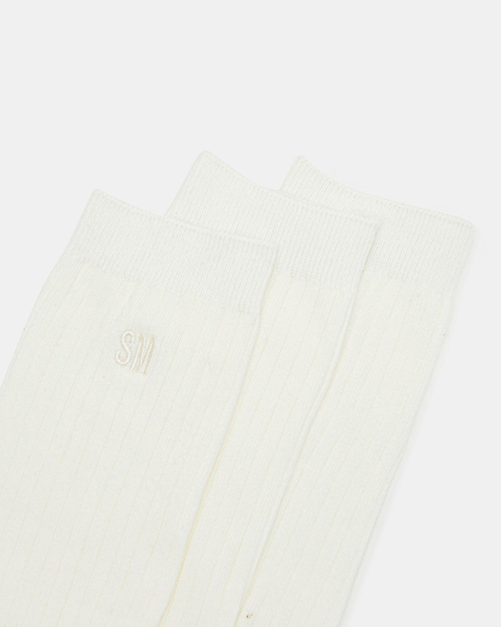 CASUAL HIGH CREW SOCKS IVORY Male Product Image