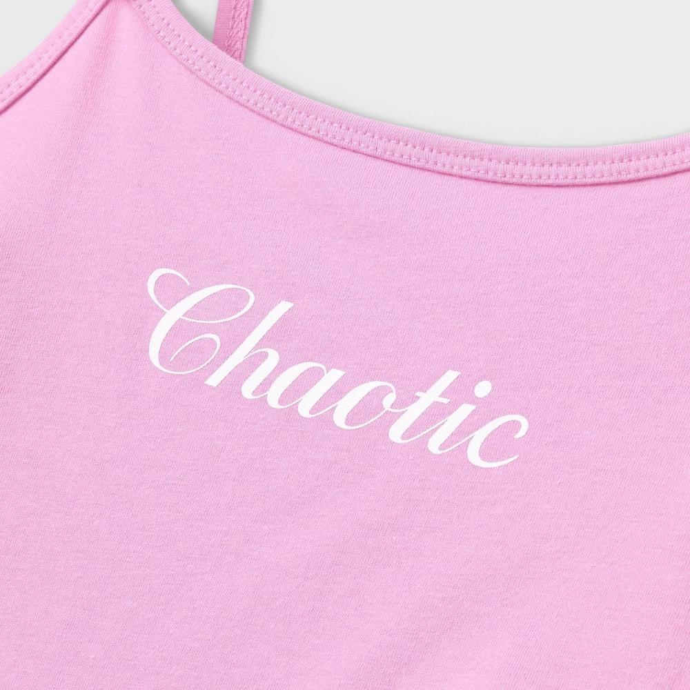 Womens Graphic Cami - Wild Fable Berry XL: Slim Fit, Scoopneck, Spaghetti Straps, Typography Pattern Product Image