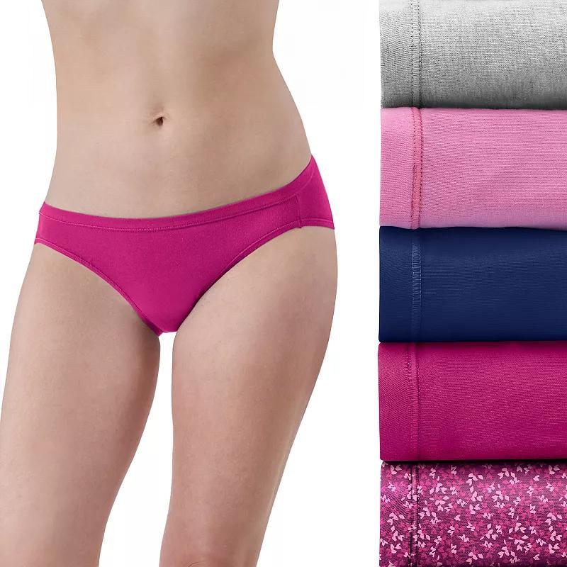 Hanes Ultimate 5-Pack ComfortSoft Stretch Bikini Underwear 42W5CS, Womens Blue Starburst Product Image