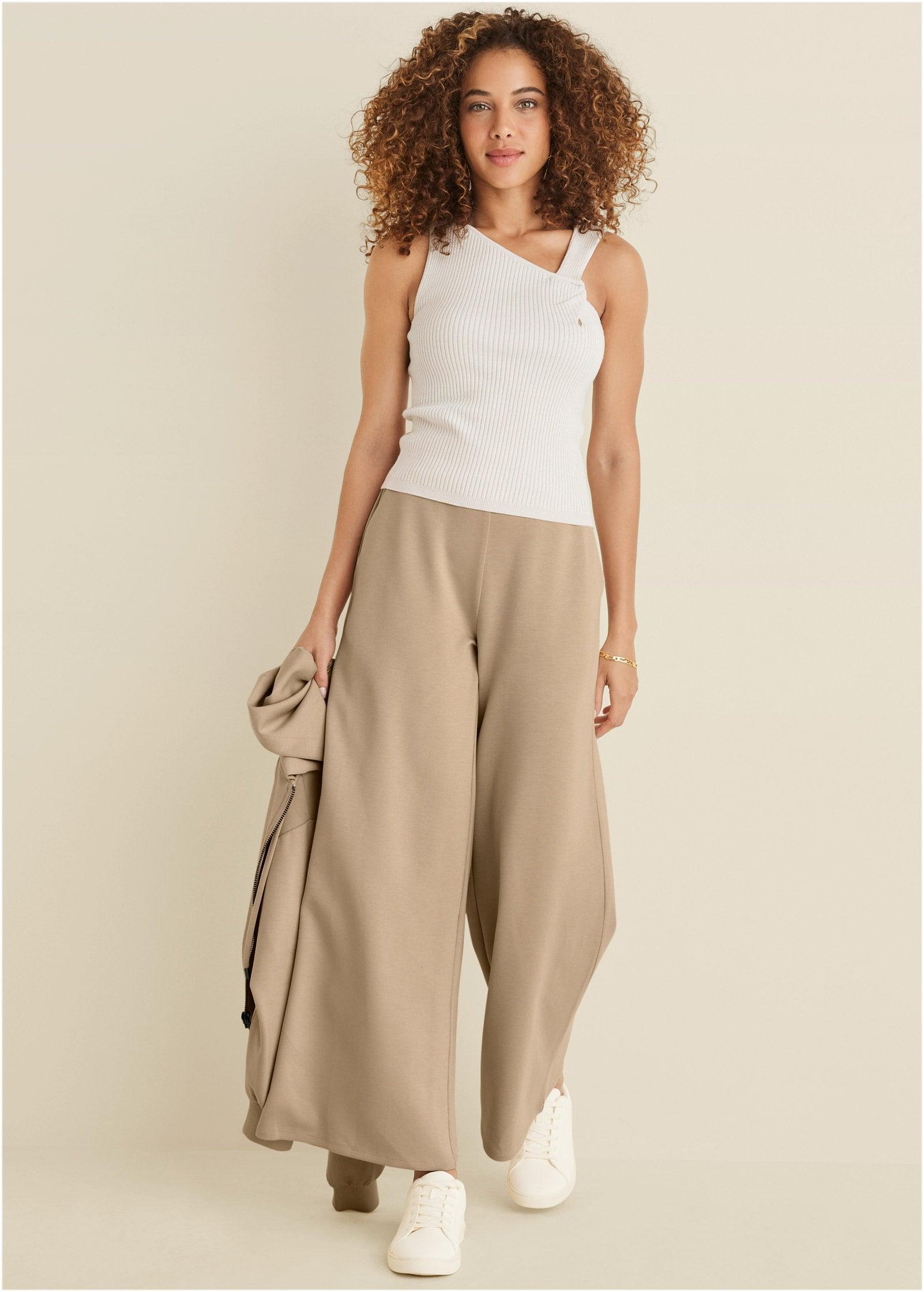 Twist Detail Sweater Tank - Off White Product Image