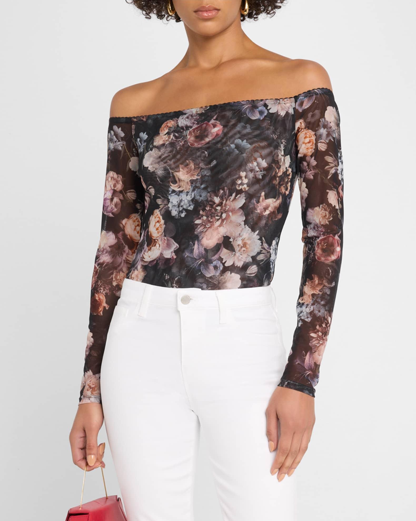 Peonie Off-Shoulder Mesh Bodysuit Product Image
