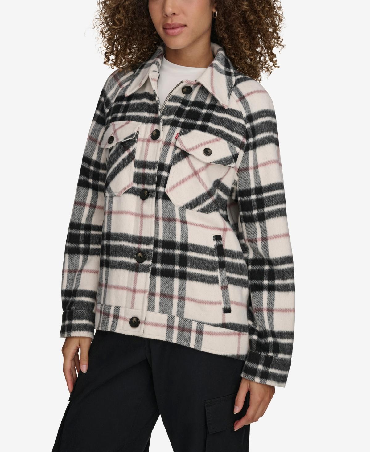 Womens Levis Wool Blend Raglan Sleeve Shirt Jacket Product Image