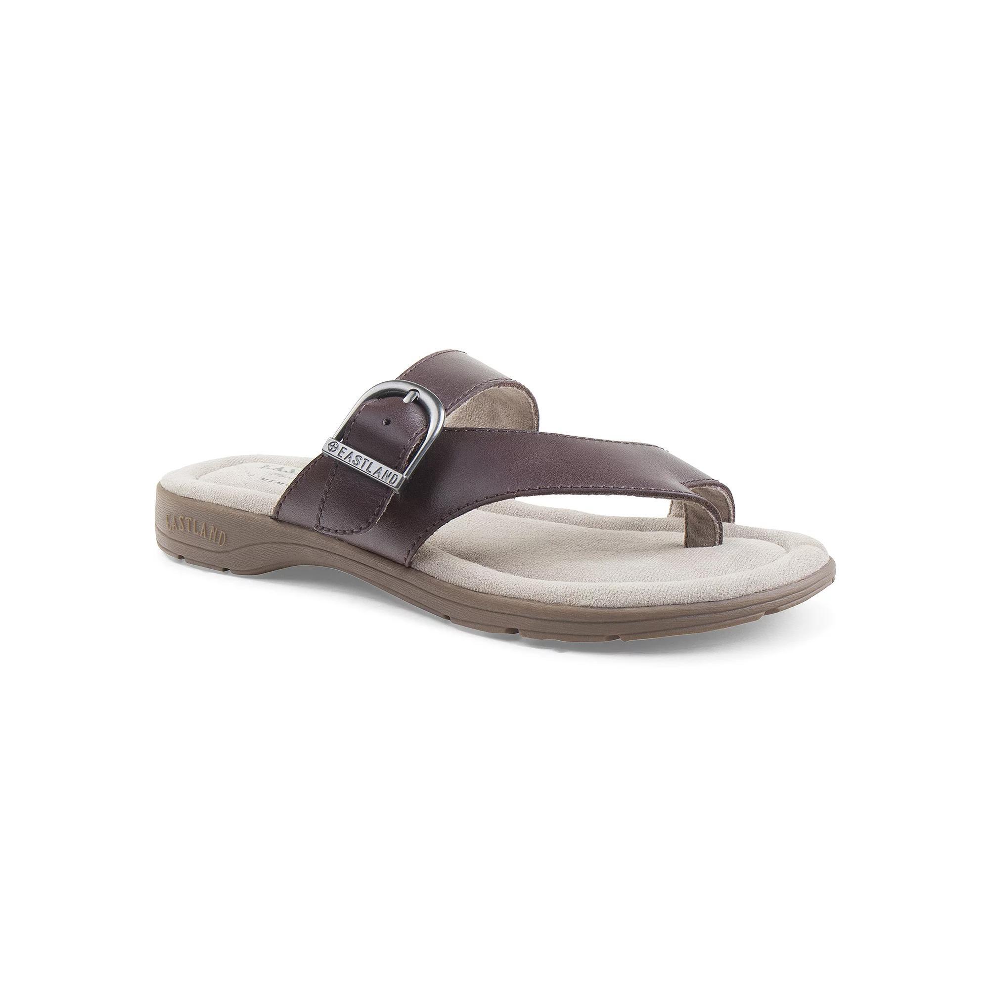 Eastland Tahiti II Women's Leather Thong Sandals, Size: 8 Wide, Brown Product Image