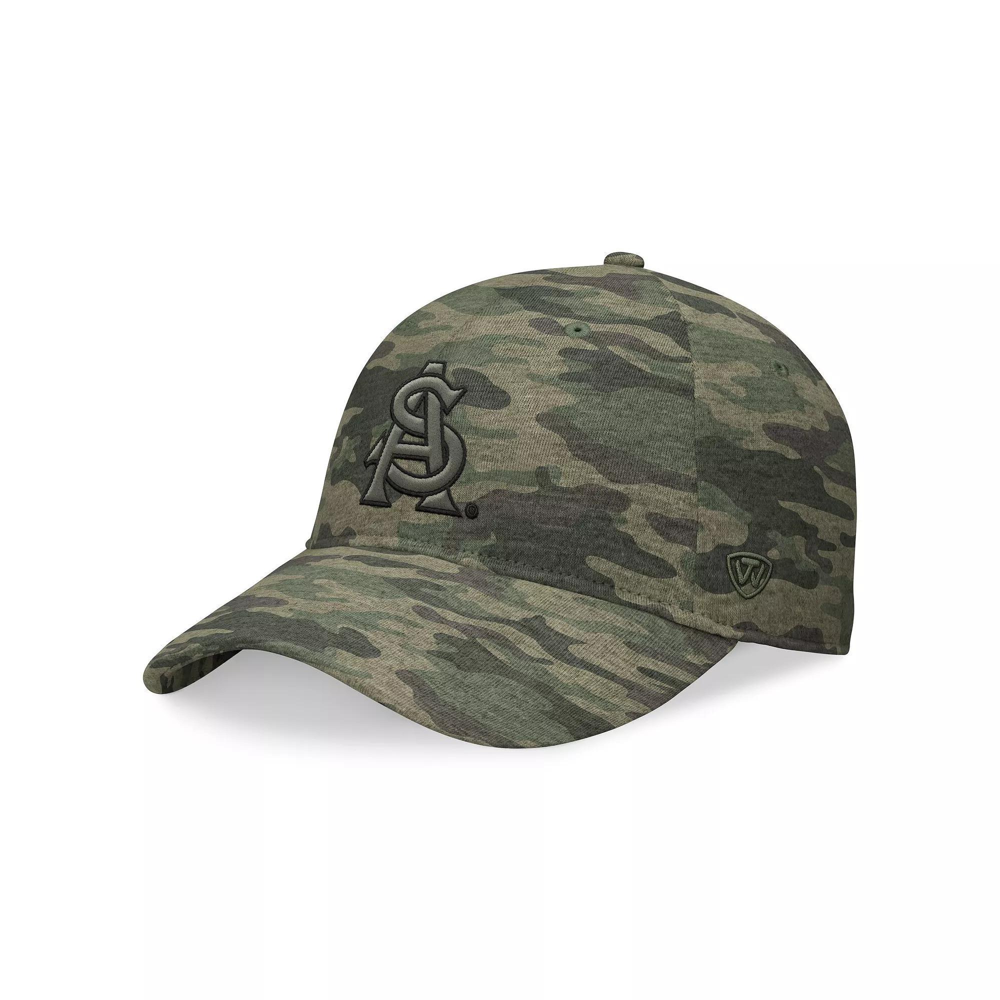 Men's Top of the World Camo Auburn Tigers OHT Military Appreciation Hound Adjustable Hat, Green Product Image