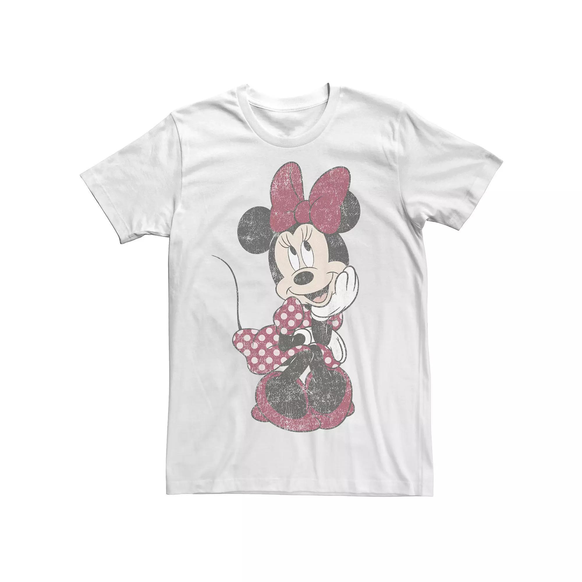 Disney's Mickey And Friends Minnie Mouse Men's Shy Vintage Tee, Boy's, Size: Small, White Product Image