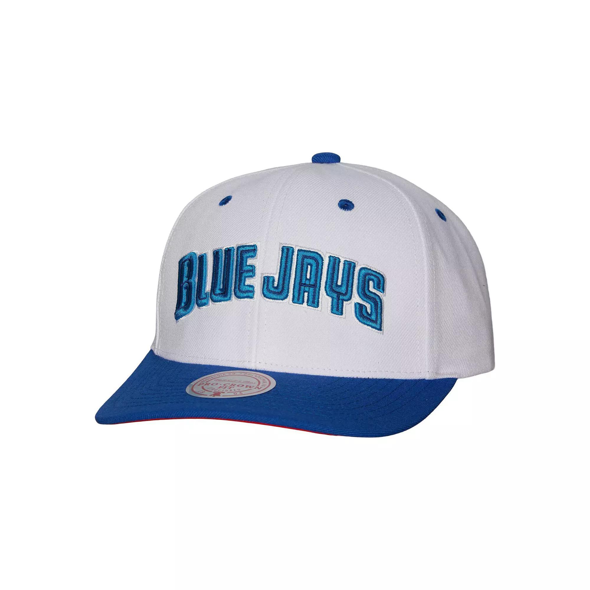 Mens Mitchell & Ness White Toronto Blue Jays Cooperstown Collection Pro Crown Snapback Hat Product Image