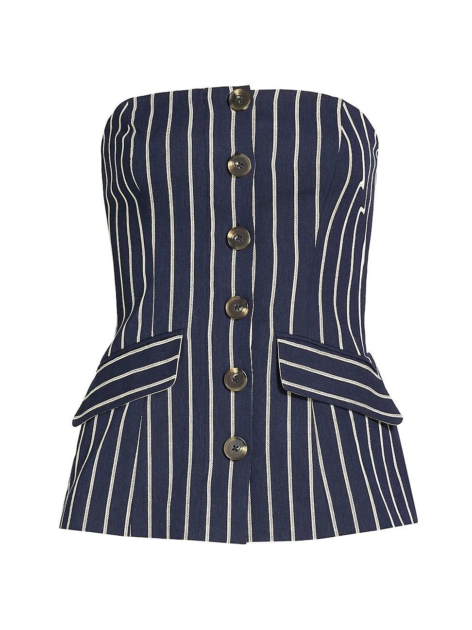 Womens Tiffany Striped Bustier Top Product Image