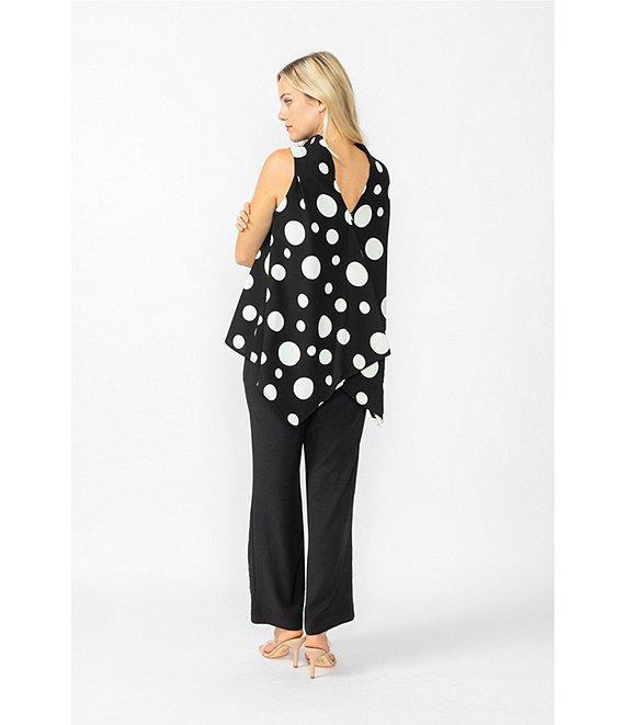 IC Collection Crinkle Woven Elastic Waist Wide Leg Pull-On Pants Product Image