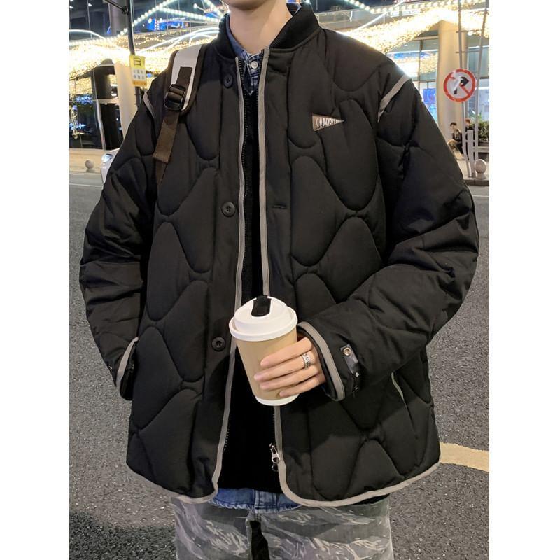 Button-Up Quilted Jacket Product Image