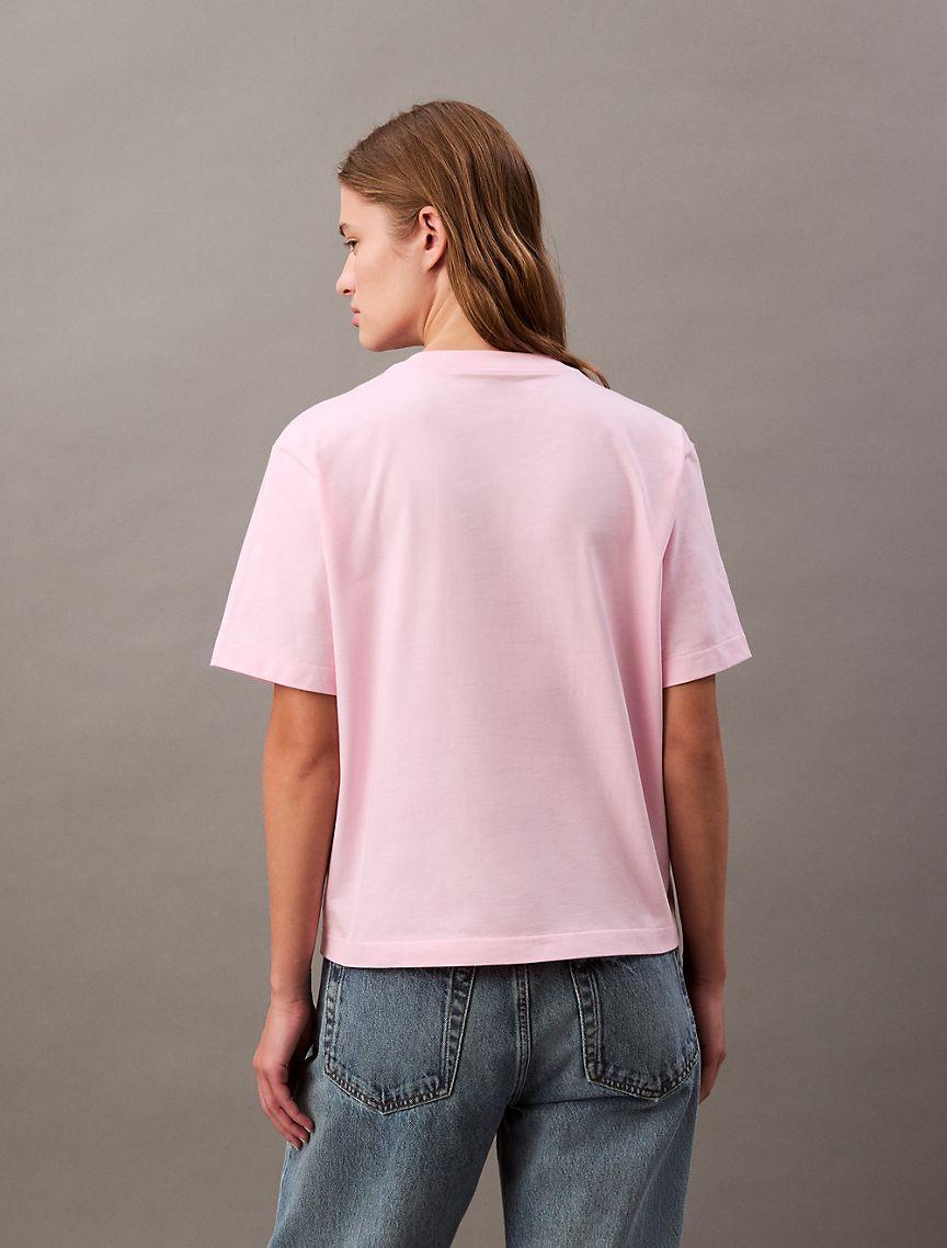 Calvin Klein Women's Faded Flower Graphic Boxy T-Shirt - Pink - XL Product Image