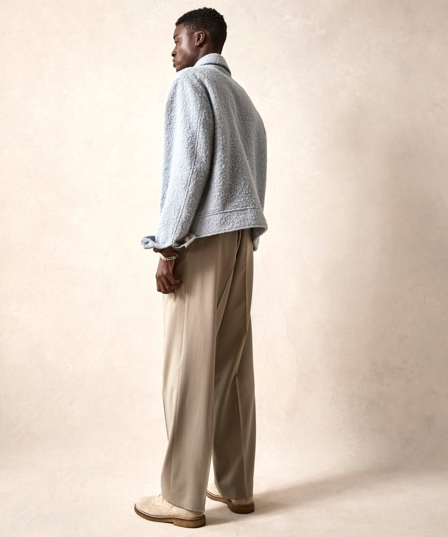 Italian Casentino Driving Jacket in Light Blue Product Image