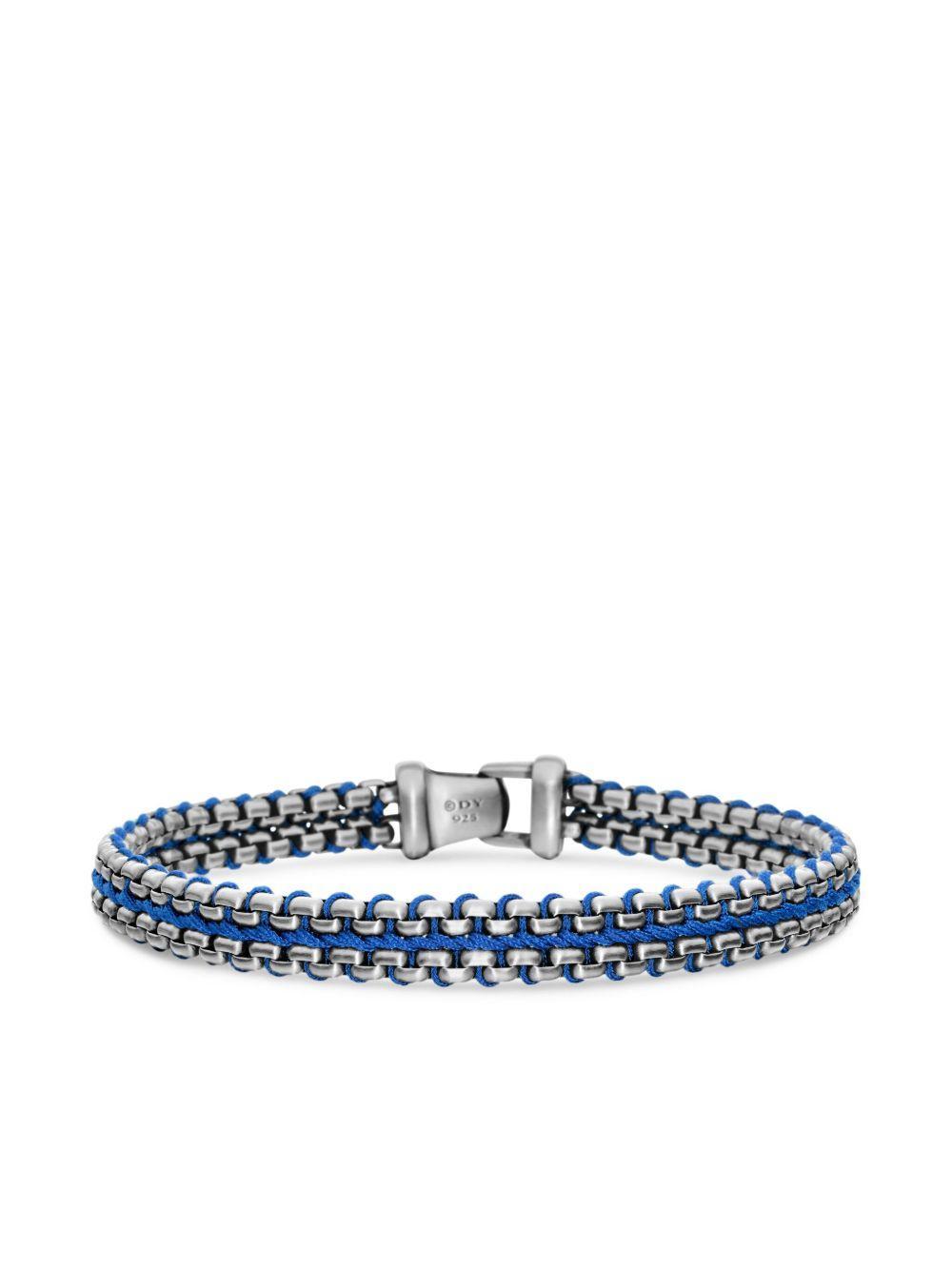 sterling silver Woven Box Chain bracelet (10mm) Product Image