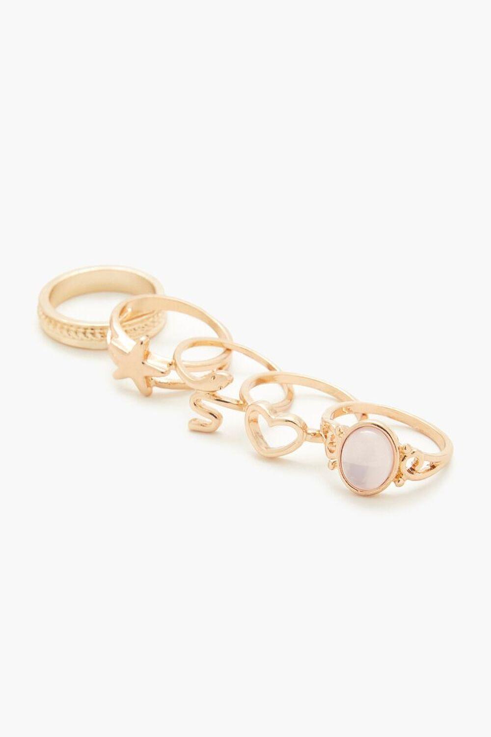 Snake & Stone Ring Set | Forever 21 Product Image
