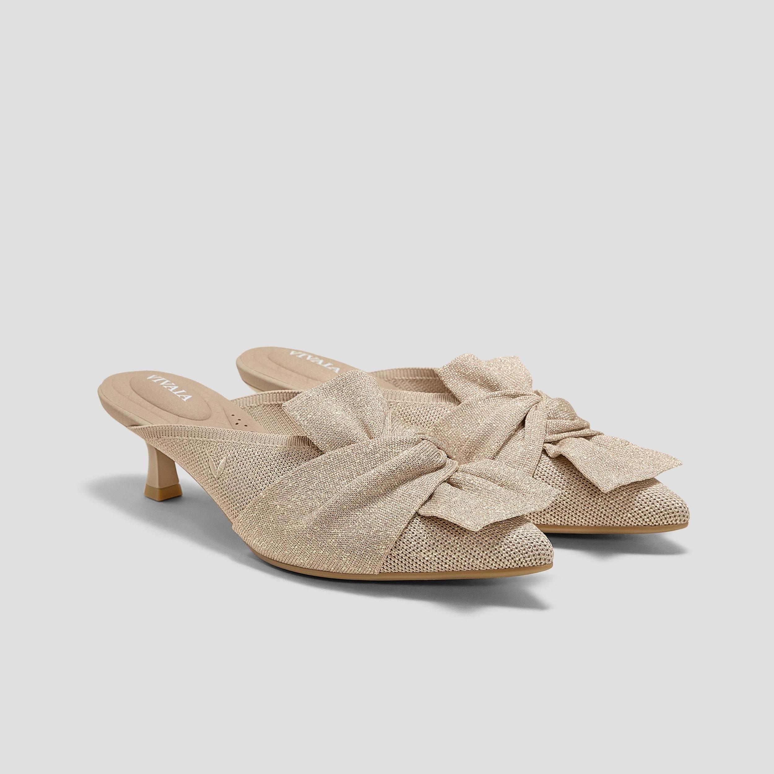 Pointed-Toe Bow Sandals (Samira) Product Image