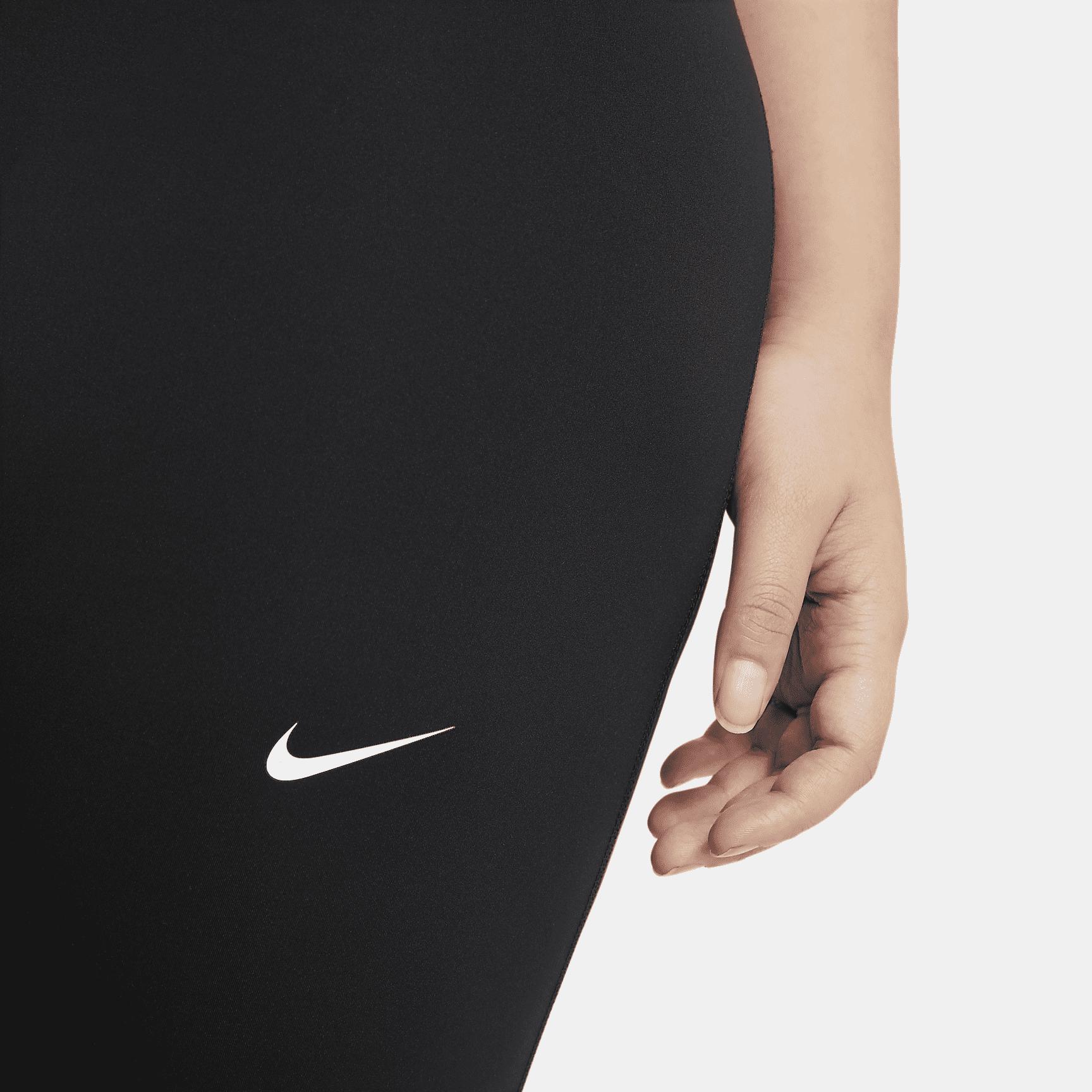 Nike Pro Women's Mid-Rise Crop Mesh-Panel Leggings (Plus Size) Product Image