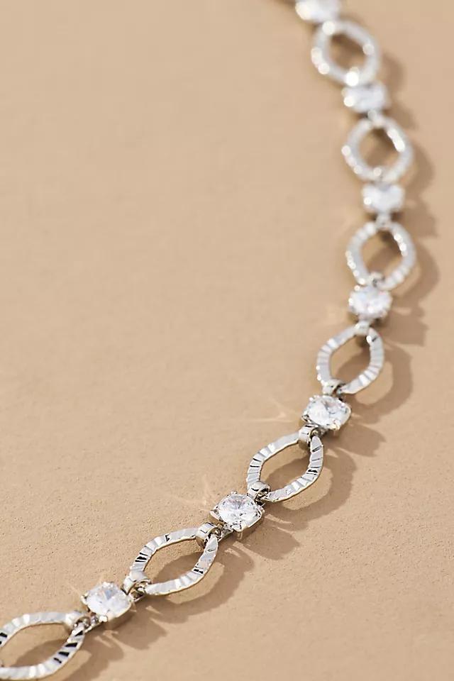 Circle Link Crystal Necklace Product Image