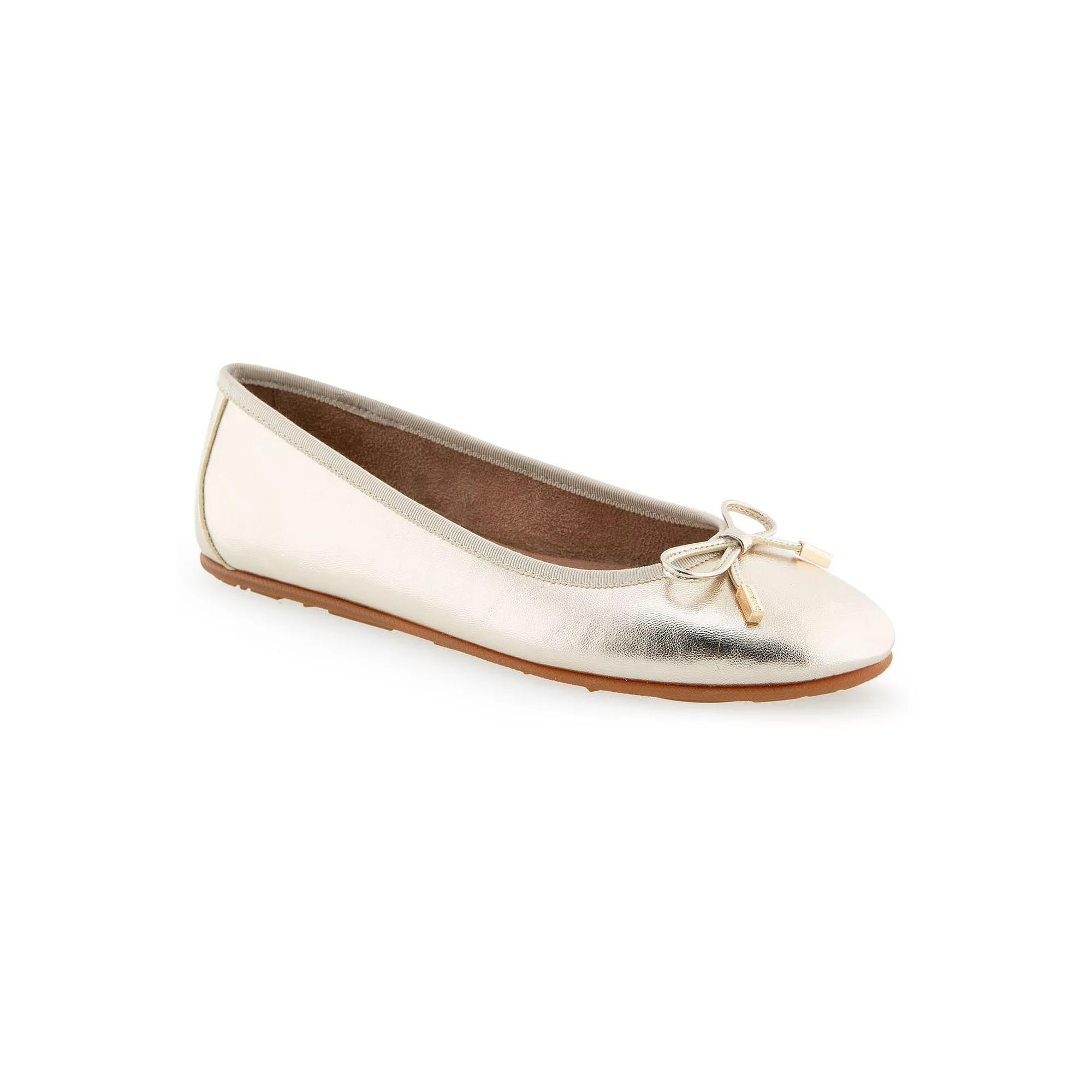 Aerosoles Pia Womens Metallic Leather Ballet Flats Product Image