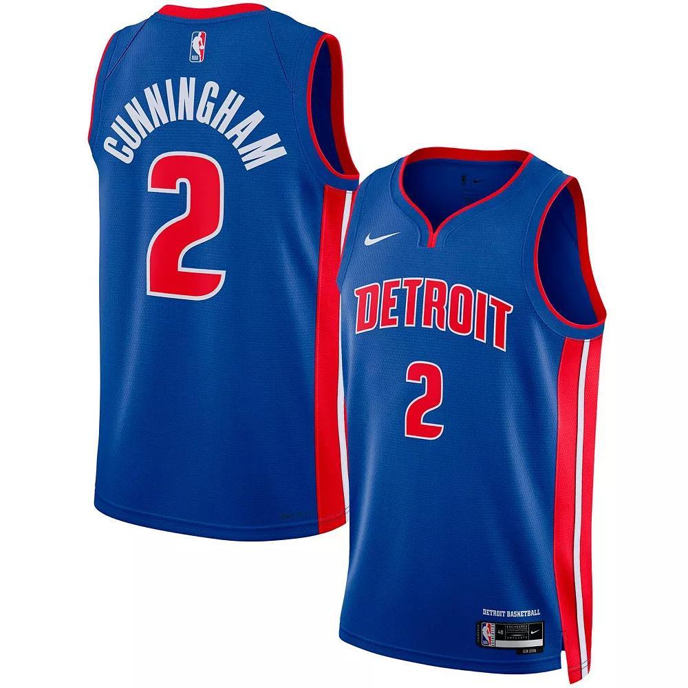 Unisex Nike Cade Cunningham Blue Detroit Pistons Swingman Jersey - Icon Edition, Men's, Size: Medium, Pis Blue Product Image