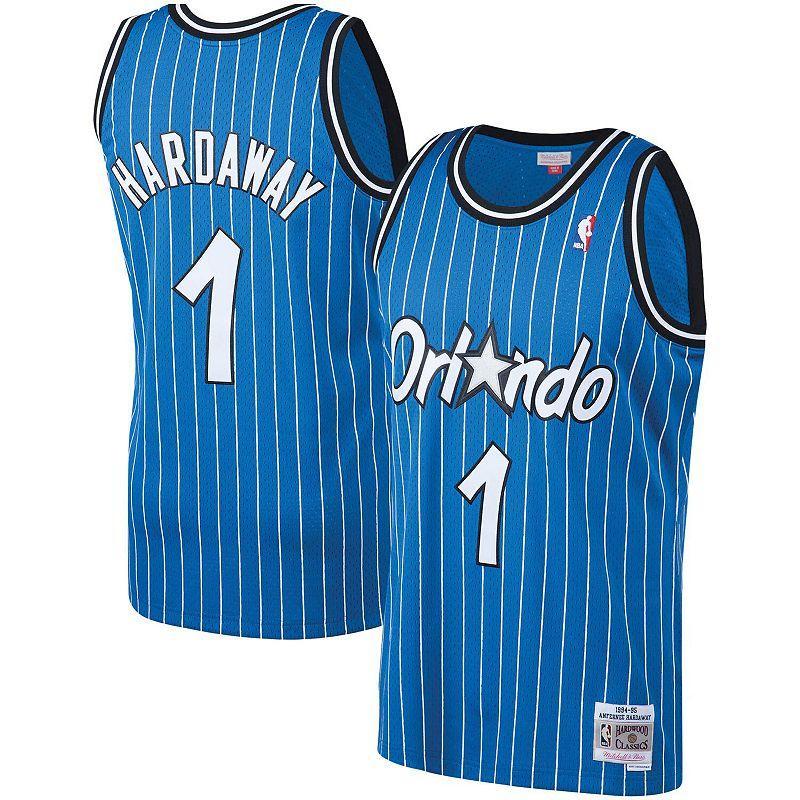 Men's Mitchell & Ness Penny Hardaway Blue Orlando Magic Big & Tall Hardwood Classics Jersey, Size: 5XB, Mag Blue Product Image