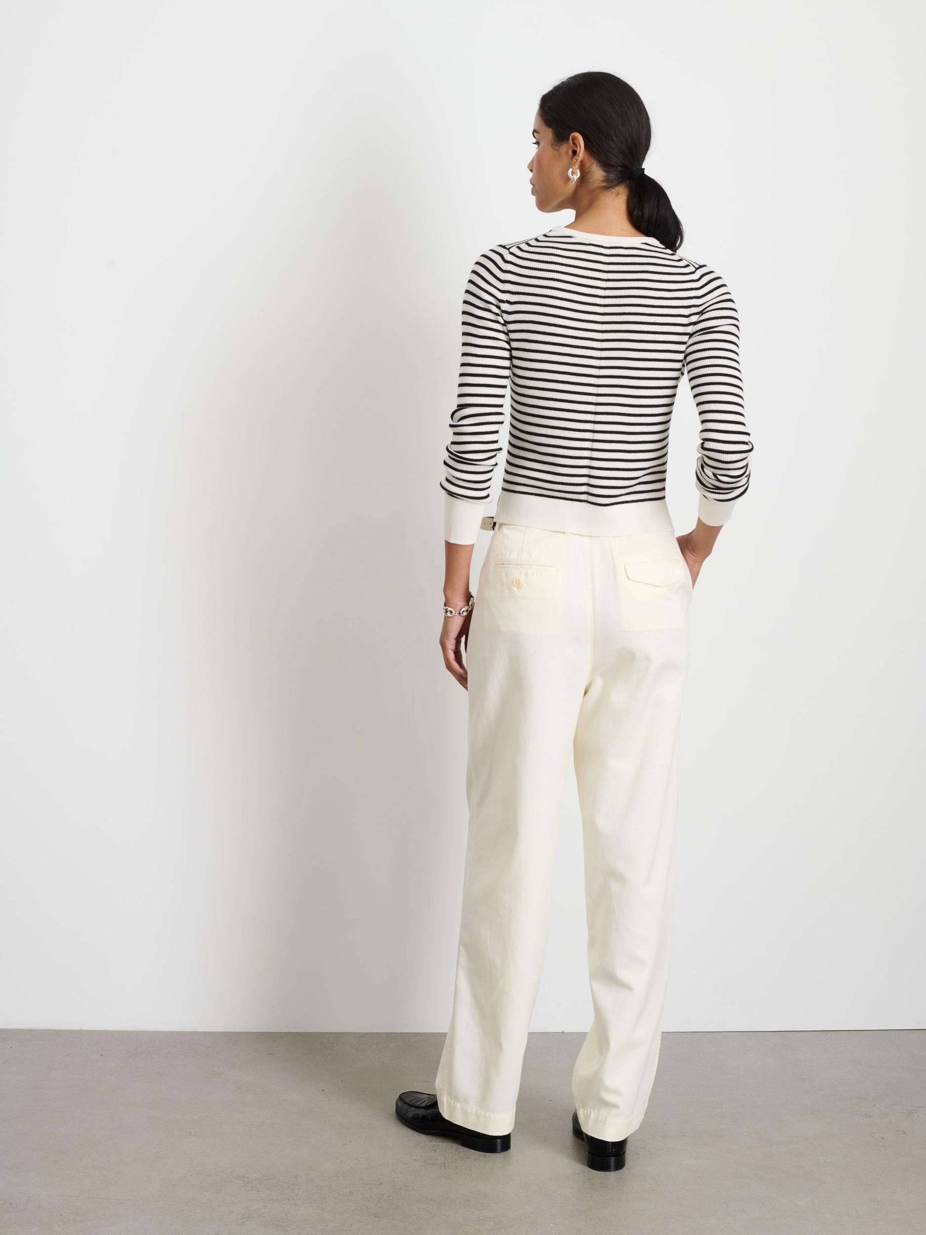 Ava Striped Sweater Tee Product Image