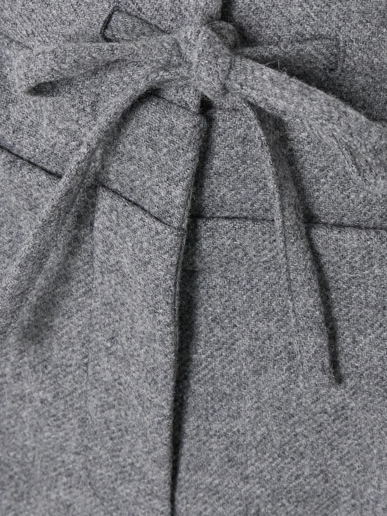 JW ANDERSON Layered Pleated Wool-flannel Pants In Gray Product Image