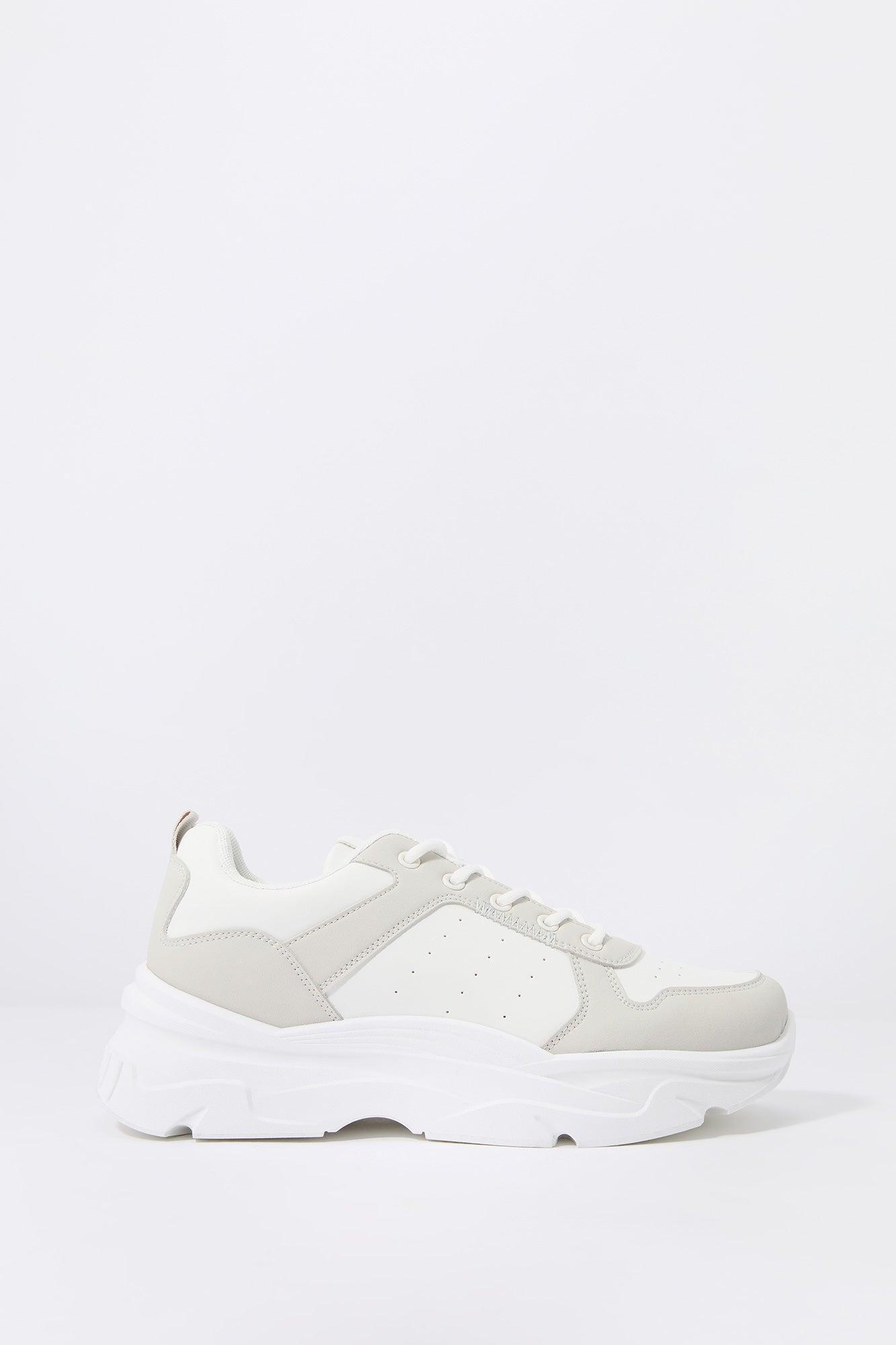 Faux Leather Lace-Up Chunky Sneaker Male Product Image