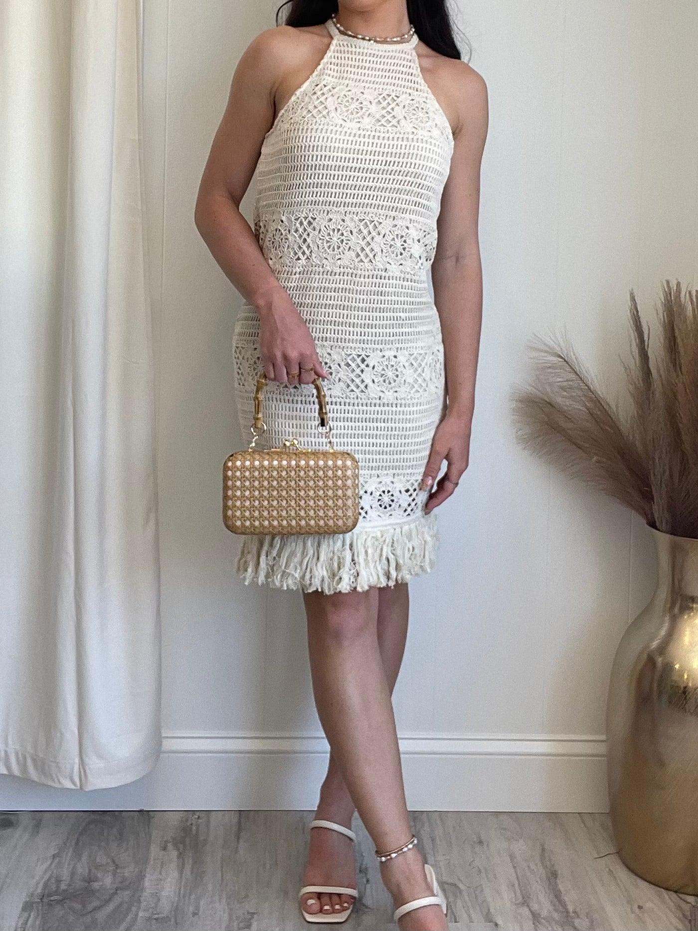 Stevie Crochet Midi Dress FINAL SALE Product Image