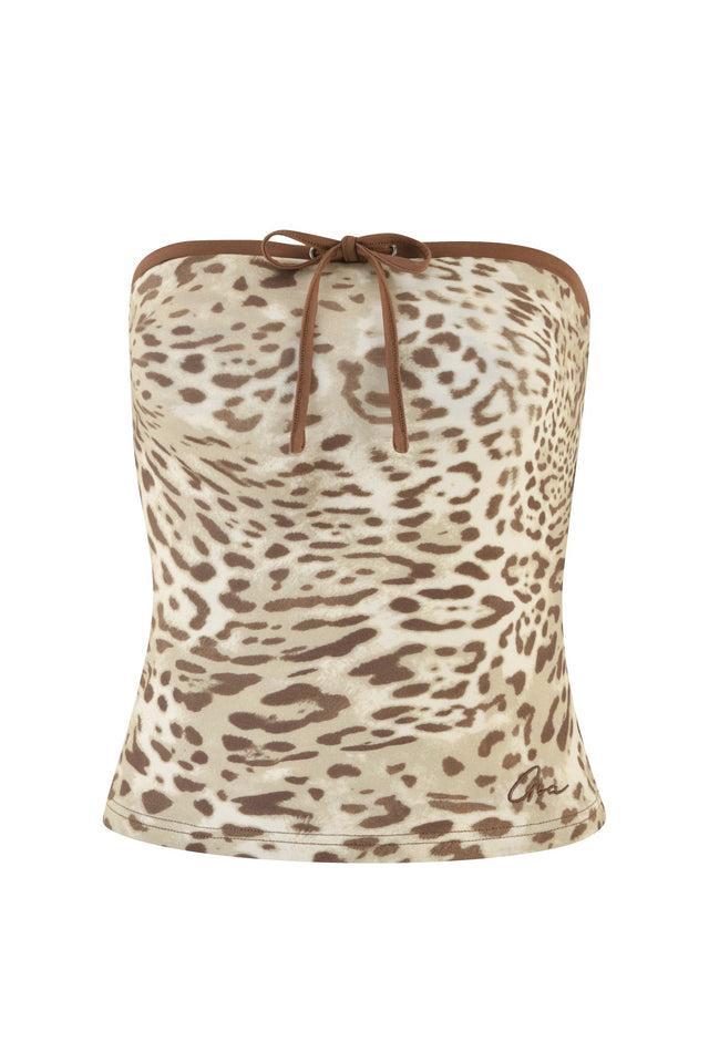 MICHELLE BOOB TUBE - NEUTRAL : LEOPARD LIMBO Product Image