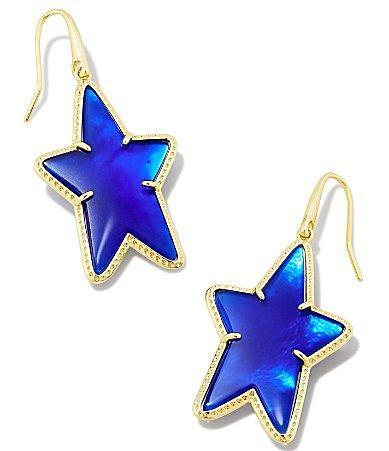 Kendra Scott Ada Star Drop Earrings - Gold Ivory Mother Of Pearl Product Image