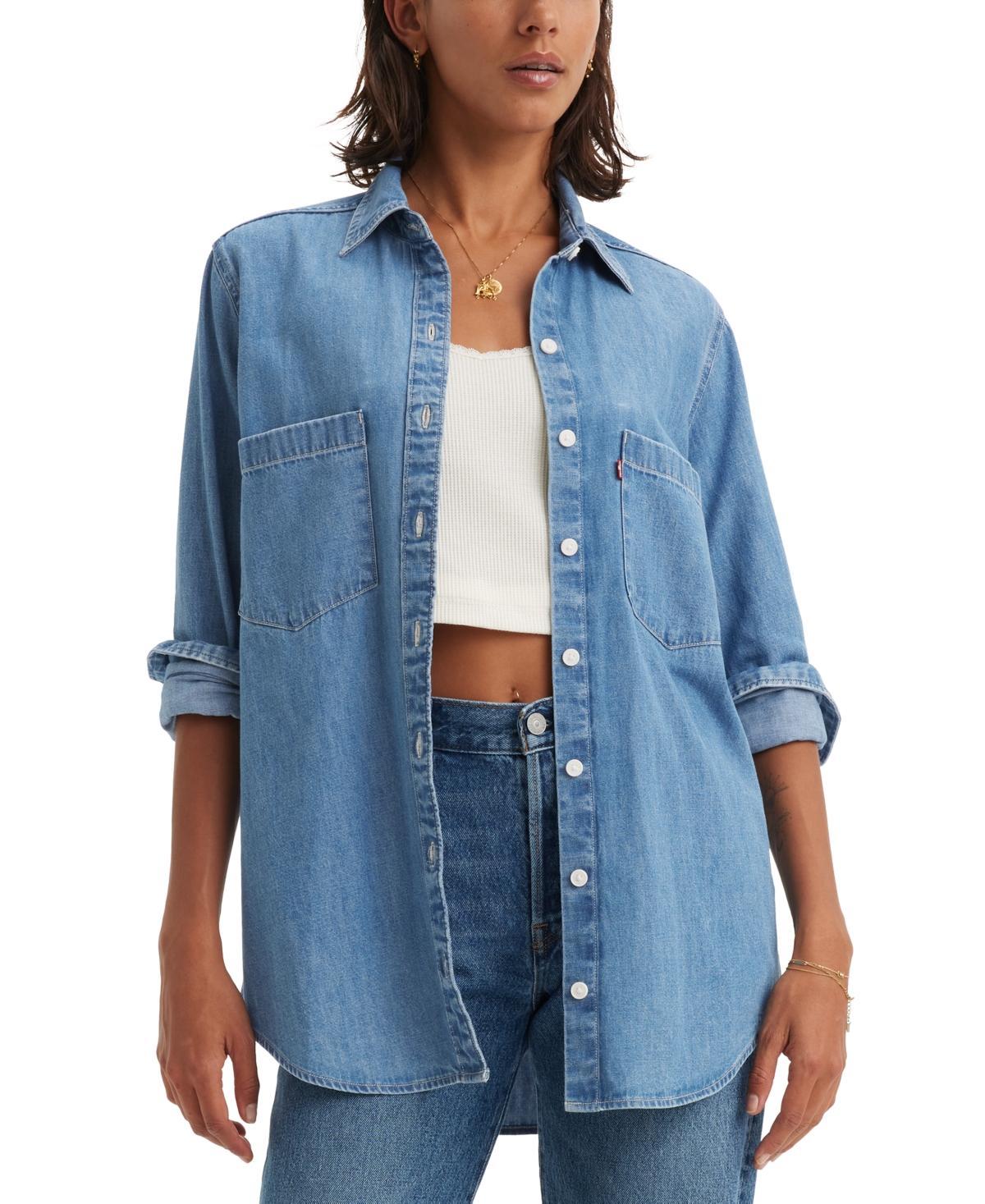Levi's(r) Womens Hasina Tunic (Marion Plaid Fired Brick) Women's Blouse Product Image