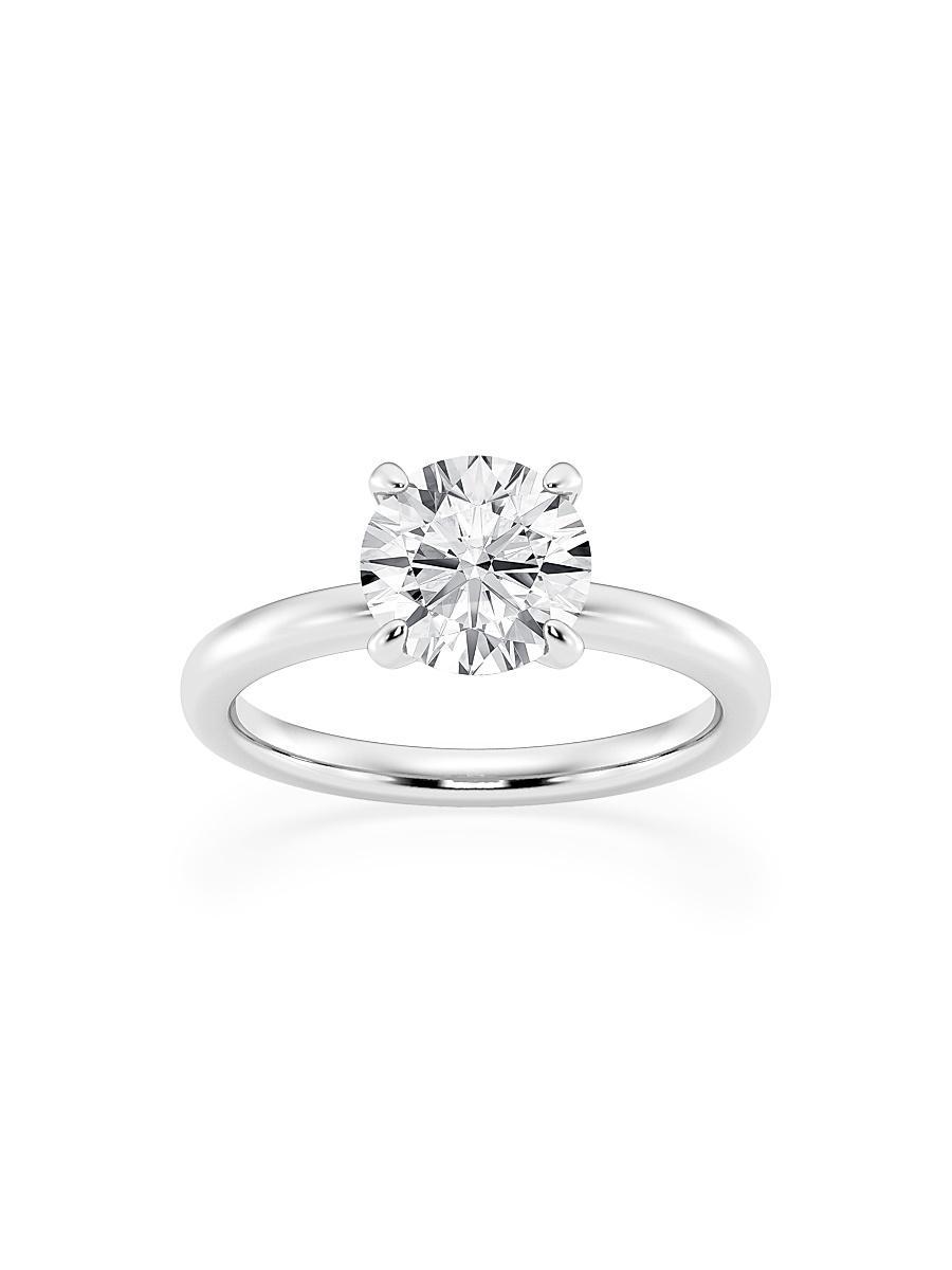 Womens 14K White Gold & Round Lab-Grown Diamond Solitaire Ring/1.00-5.00 TCW Product Image