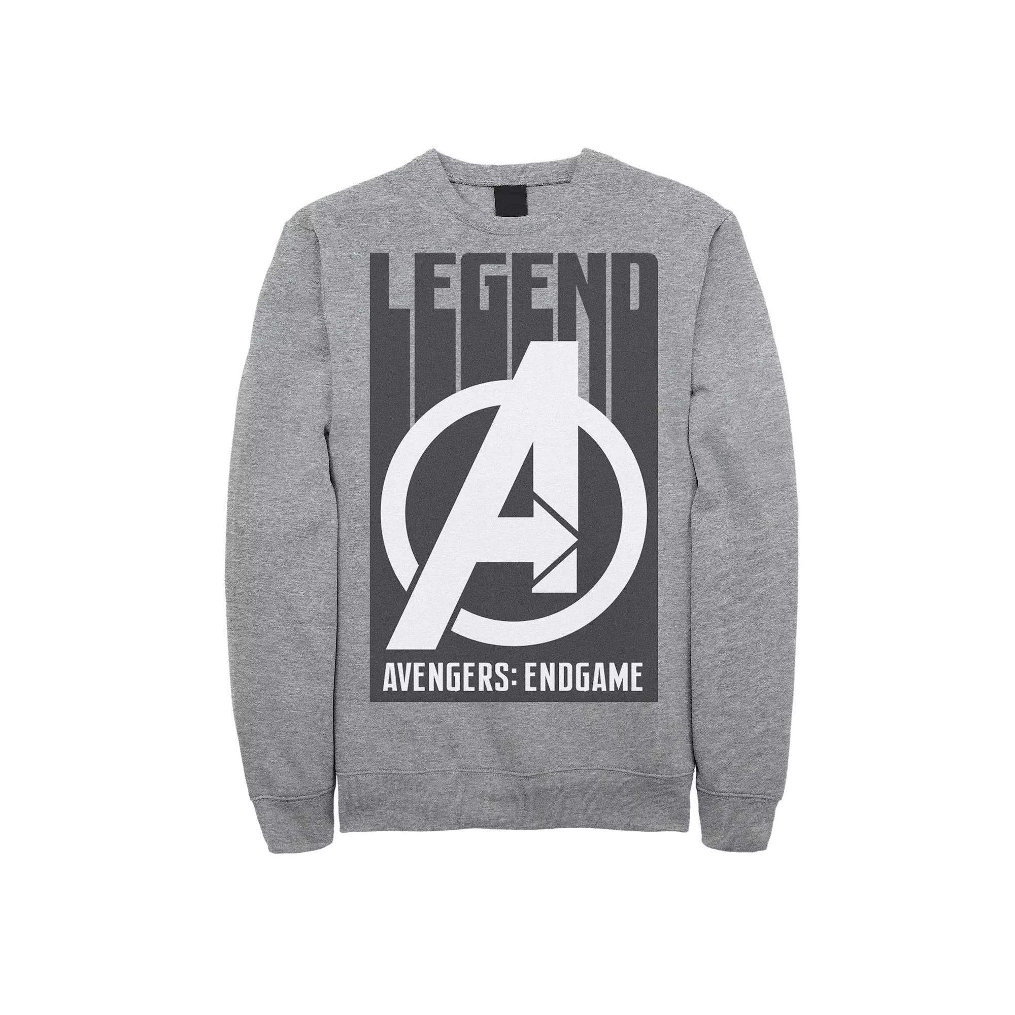 Mens Marvel Avengers Endgame Legend Logo Sweatshirt Athletic Grey Product Image
