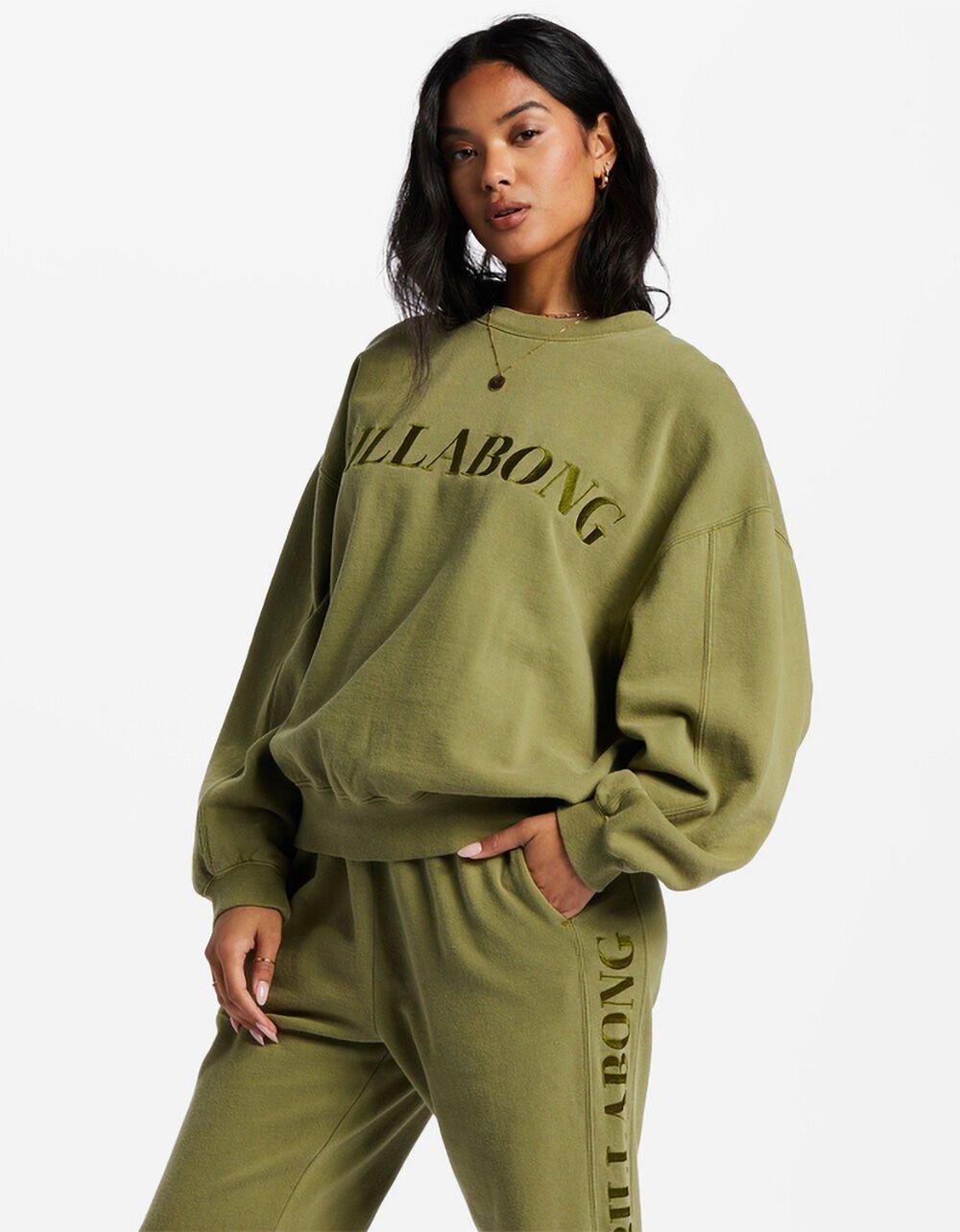 BILLABONG Baseline Kendall Womens Crewneck Sweatshirt - ARMY Product Image