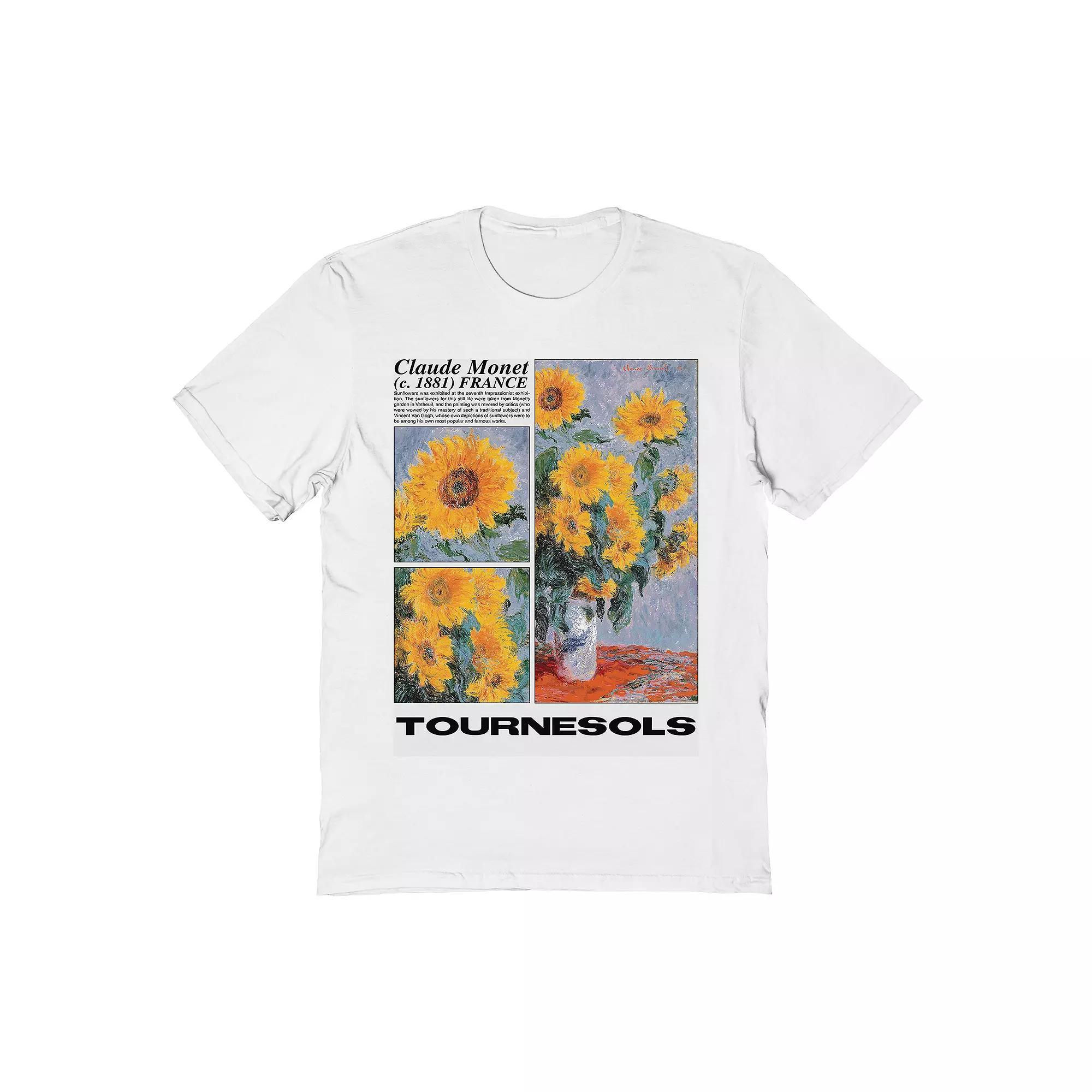 Men's Monet Tournesols Tee, Size: XXL, White Product Image