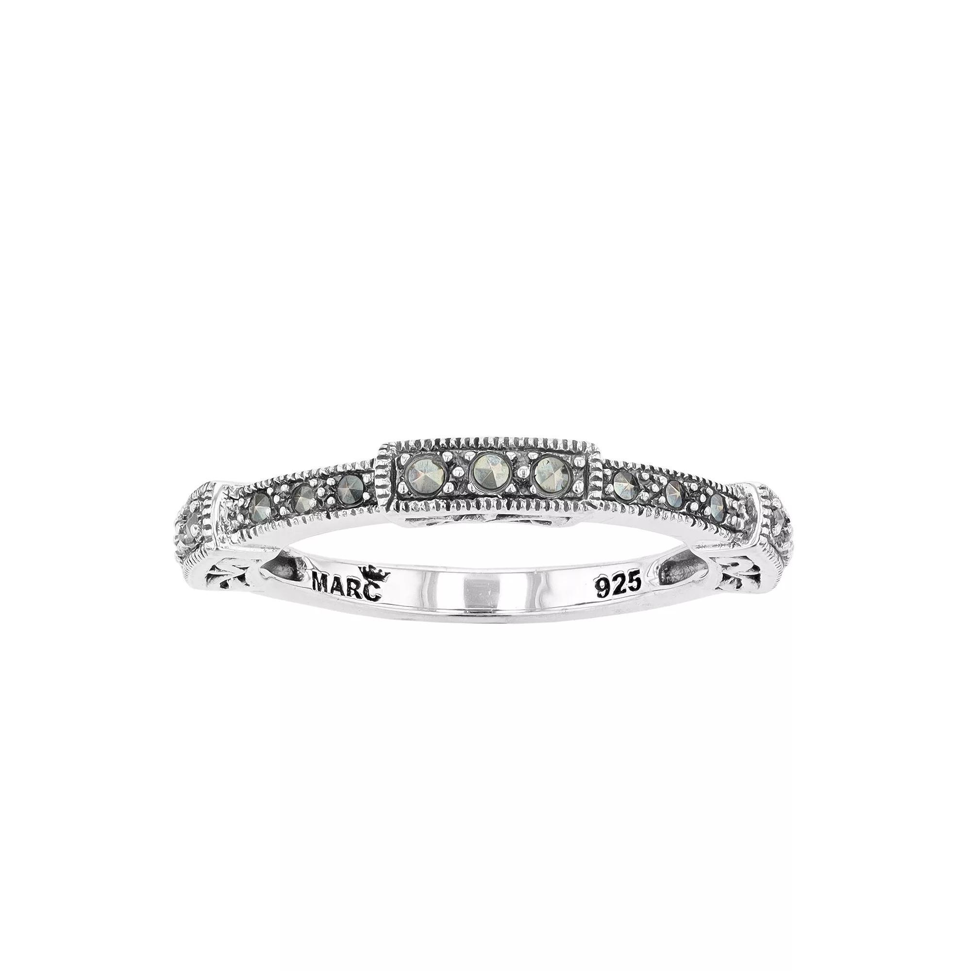 Lavish by TJM Sterling Silver Marcasite Band Ring, Womens Product Image